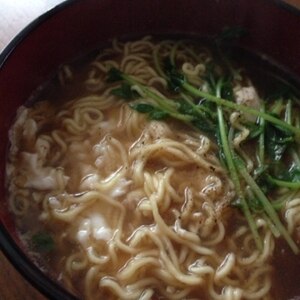 節約＆お手軽♪卵＆豆苗ラーメン